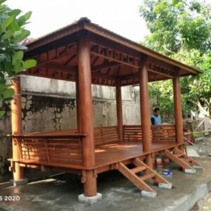 Jual Gazebo Kayu Jati Ukir di Sukamara