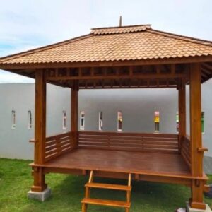 Jual Gazebo Kayu Jati Ukir di Kepulauan Mentawai